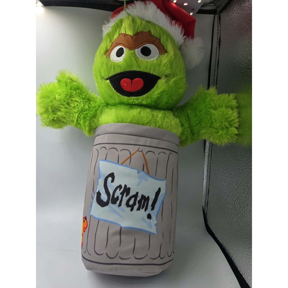 Sesame Street Oscar The Grouch Scram 50 Years and Counting 10” Garbage Can Plush